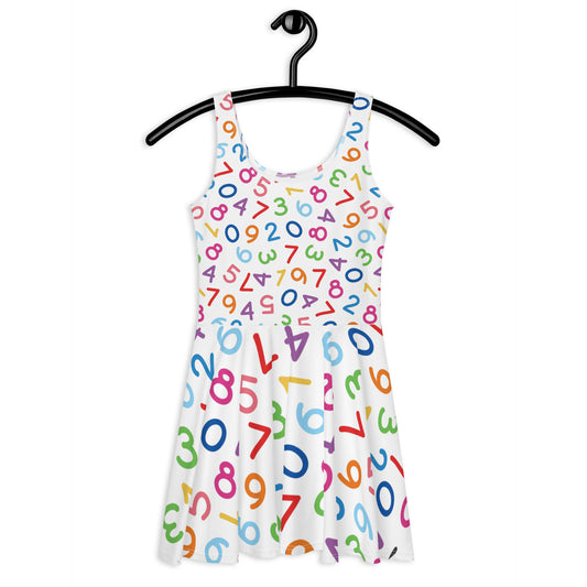 Number print Skater Dress