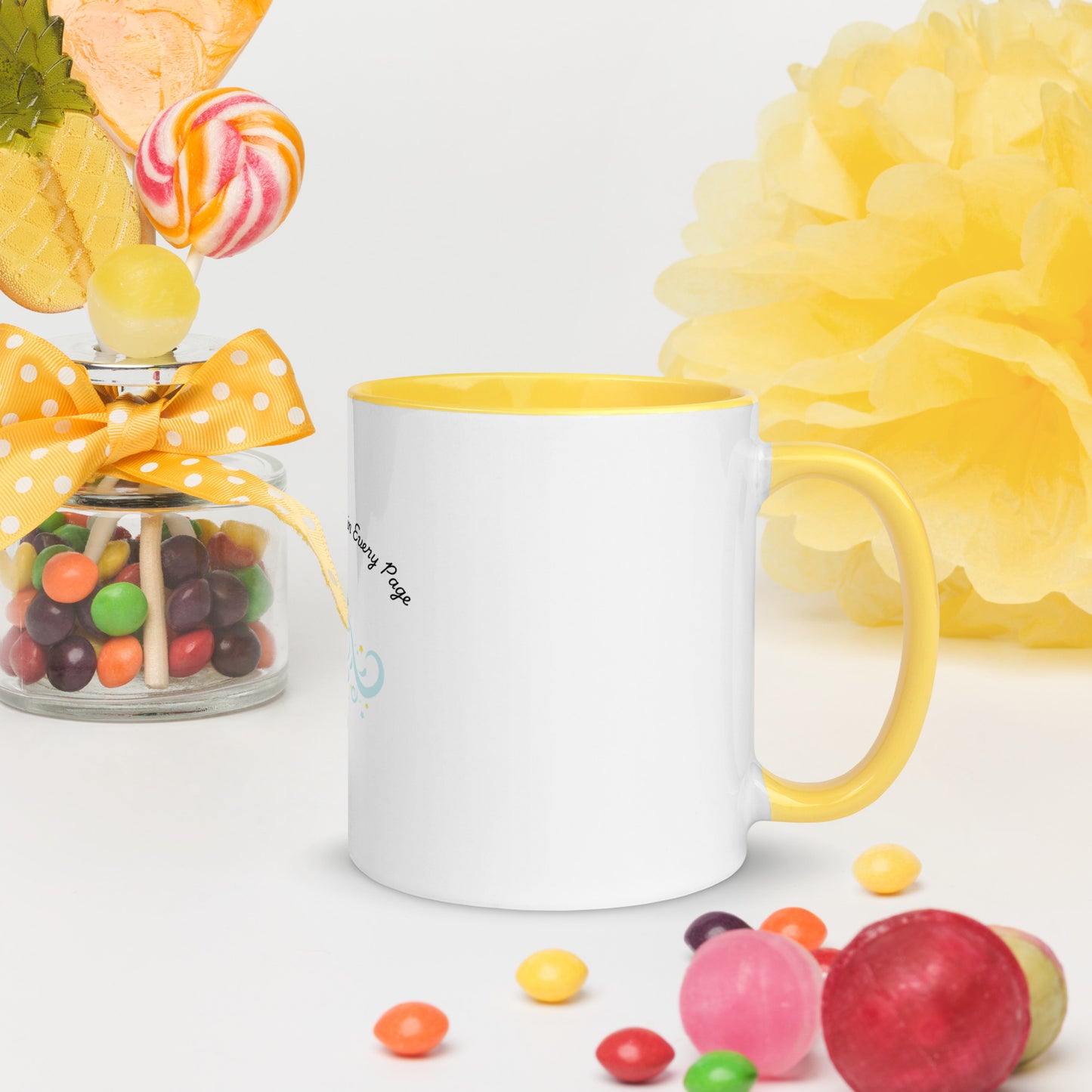 Tiny Tales by KM Mug with Yellow Inside