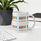 ABCD Back to School White glossy mug