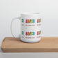 ABCD Back to School White glossy mug