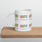 ABCD Back to School White glossy mug